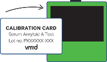 VMRD SAA reader and calibration card graphic